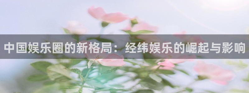 U8国际注册：中国娱乐圈的新格局：经纬娱乐的崛起与影响